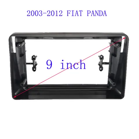 Car Radio Frame Fascias For Fiat Panda 2003-2012 9 inch 2DIN Stereo Panel Harness Wire Power Cable Adapter Canbus Decoder