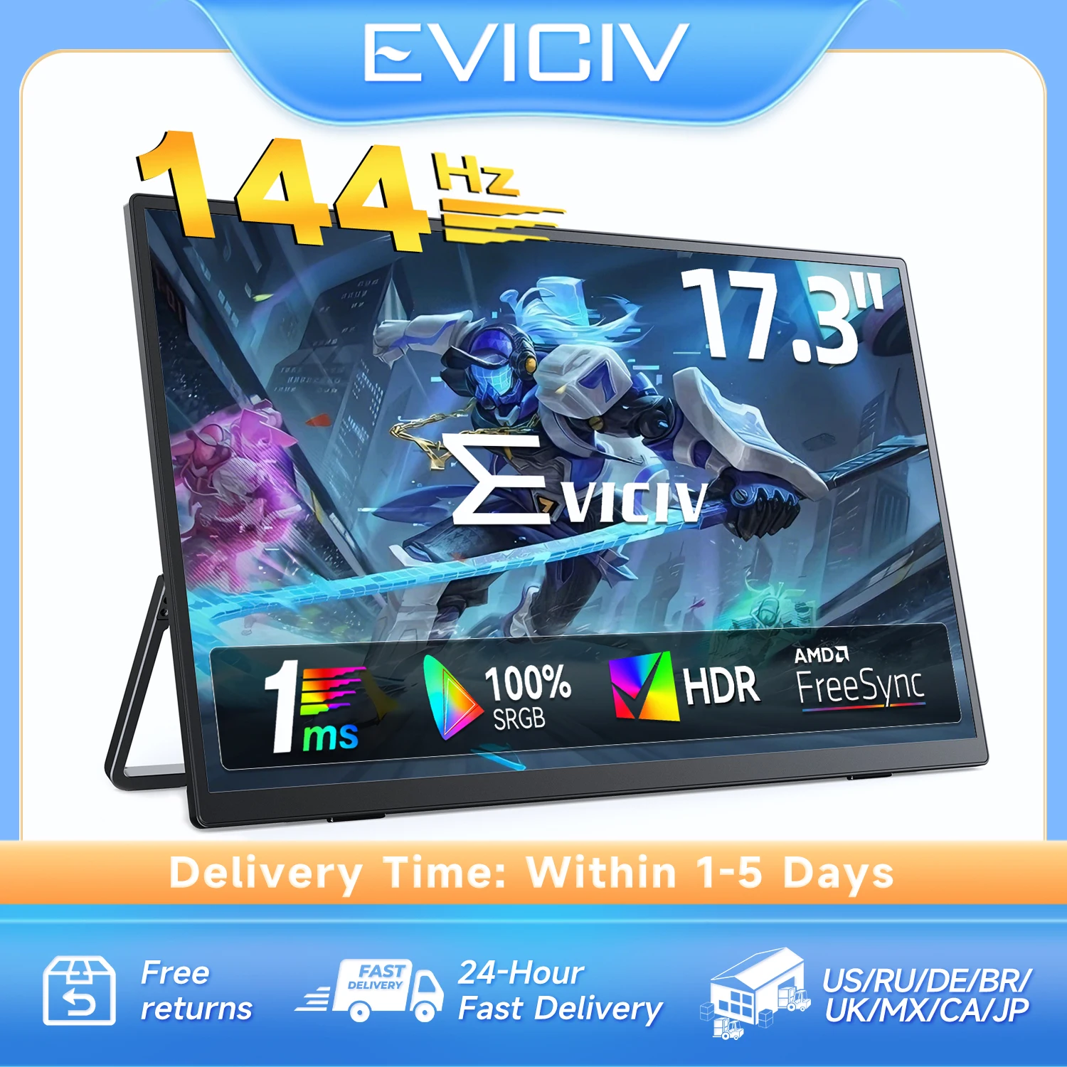 Eviciv 17.3 144Hz Portable Gaming Monitor: A Productivity Coach's Eviciv 17.3 144Hz Portable Gaming Monitor: A Productivity Coach's