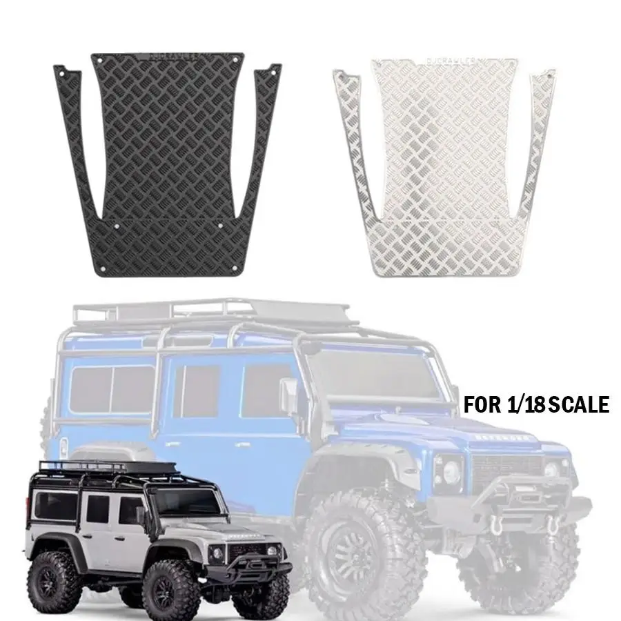 

TRX4M Metal Hood Anti-slip Decorative Protection Plate Accessories for 1/18 RC Crawler Car Trax/as TRX4-M Bronco DIY Parts