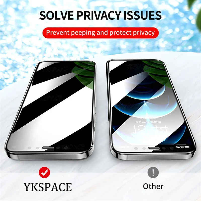 زجاج مقسى مضاد للتجسس لـ iPhone ، واقي شاشة بغطاء كامل ، غشاء خصوصية ، 4 طرق ، عرض ، 15 ، 14 ، 13 ، 12 ، 11 ، Pro ، Max ، Plus ، 1-2 على الإنترنت