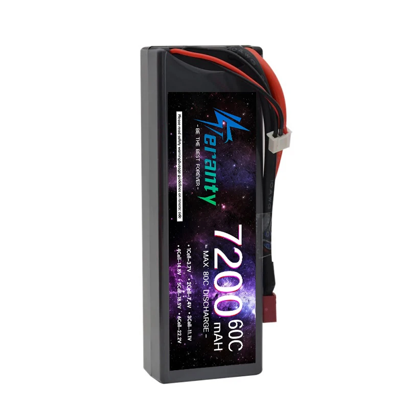 Teranty 7.4 فولت 7200 مللي أمبير 60C 2S غطاء واقٍ مزخرف لهاتف آيفون RC بطارية ليبو ل Traxxas 1/10 سيارة كوادكوبتر هليكوبتر Akku Bateria