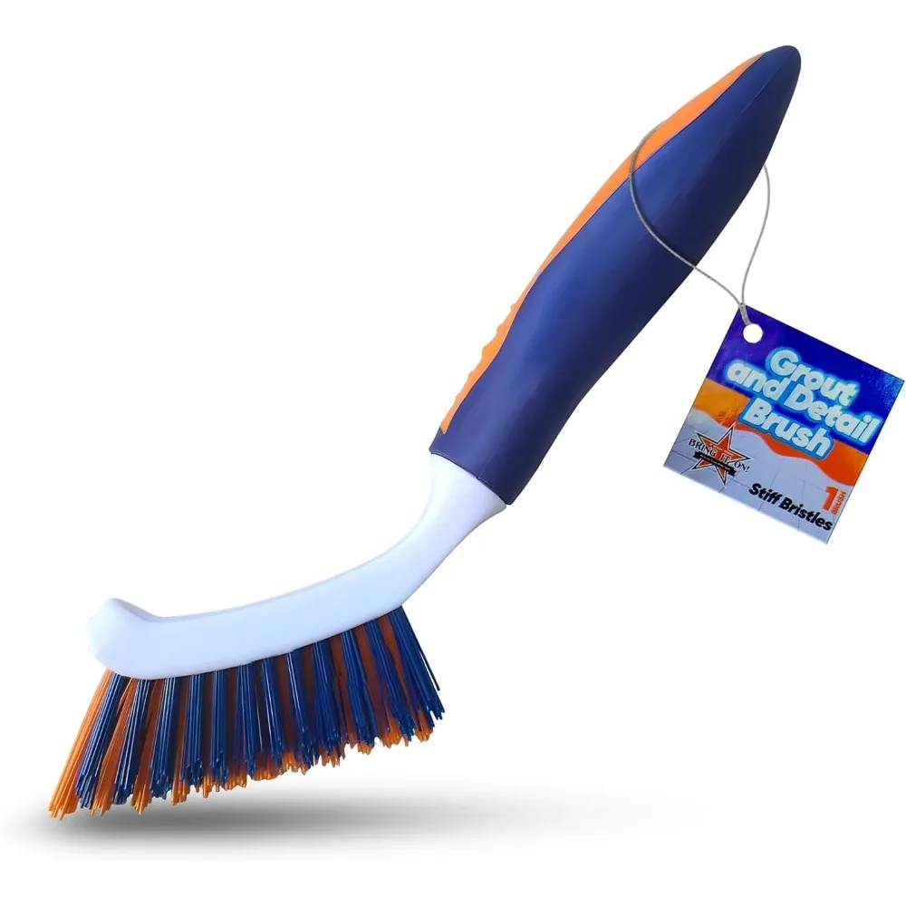 

Grout Cleaning Brush – Crevice Cleaning Brush with Stiff Nylon Bristles – Heavy-Duty Grout and Tile Cleaner Brush