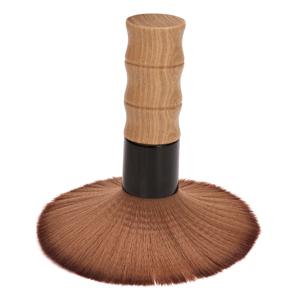 Alta qualidade preto cosméticos cabeleireiro varrendo pescoço limpeza de cabelo espanador escova de corte de cabelo para barbearia escova de corte de cabelo