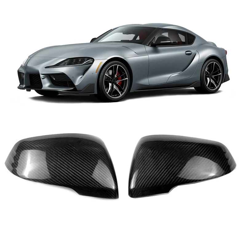 

Настоящее углеродное волокно для Toyota Supra A90 A91 2019-2022 крышка зеркала заднего вида крышка отделка стикер