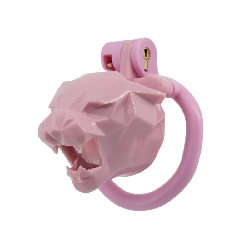 Male Chastity Lock Leopard Beast Head Design Sexy Penis Rings CB Locks for Men Lower Body Muscle Binding Device Restraint Tools