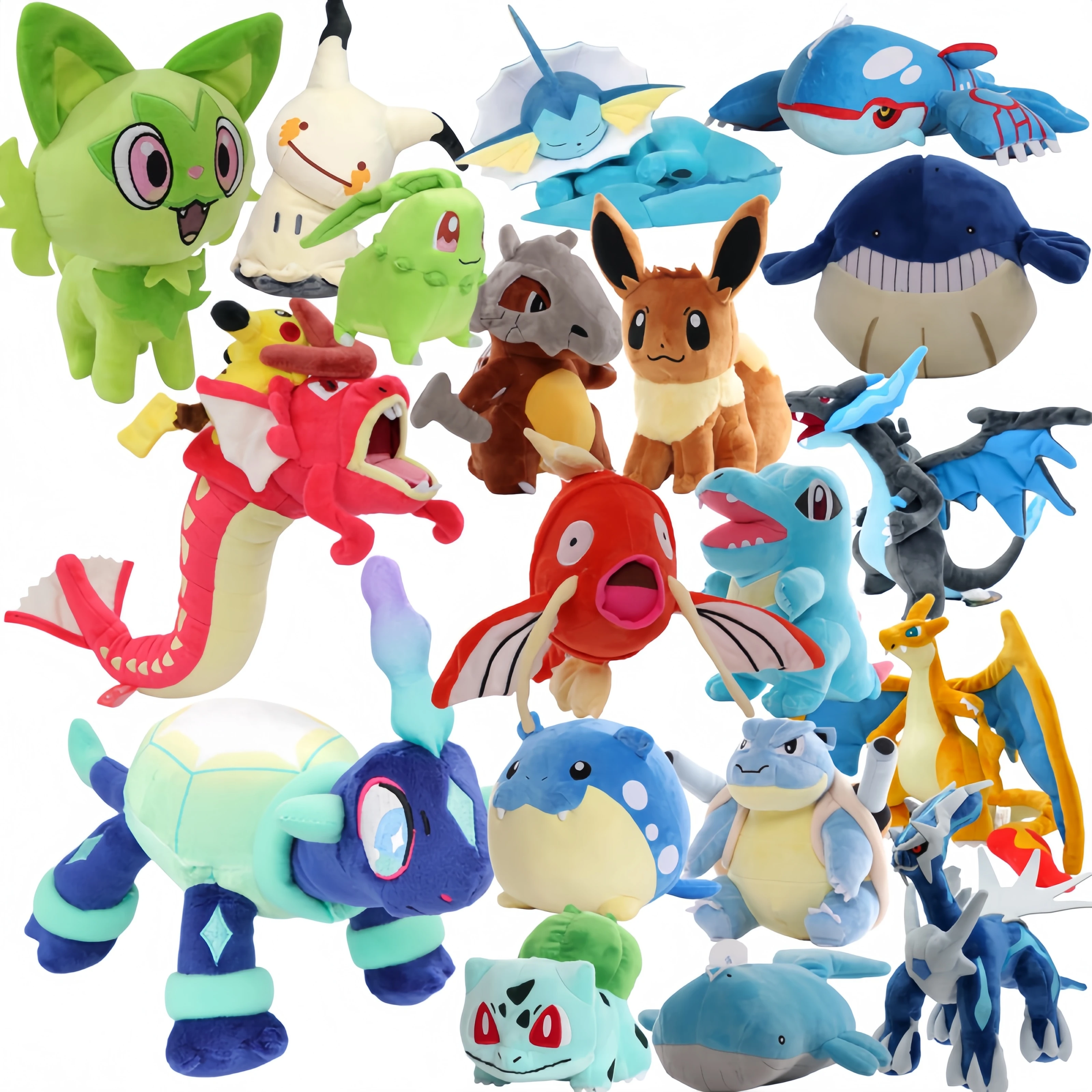 Aoger Peluche Pokemon Terapagos, Vaporeon Dormiente, Anime Pocket Monsters, Kyogre, Sprigatito, Charizard, Dialga, Chikorita, Magikarp