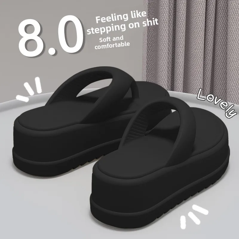 2026 New Thick Flip-flops Women Fashion Platform Sandals Outdoor Women Beach Slipper Home Comfort Women's Summer Sandals view 3