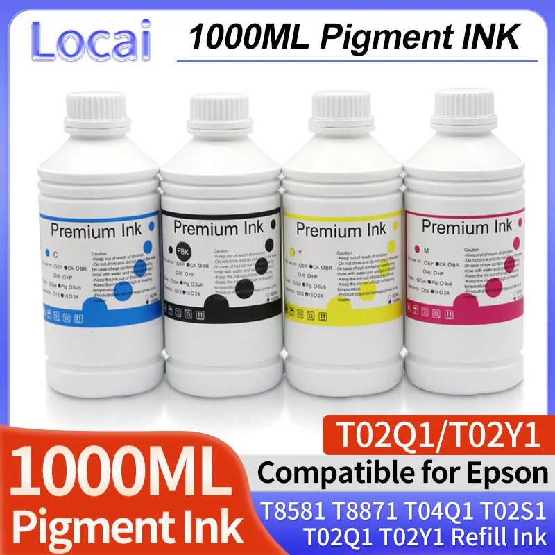 tinta impermeavel superior do pigmento para a impressora de epson t8581 t8871 t02q1 t02s1 t02y1 wf c17590 c20590 wf c20750 wf c20600 wf c21000 01