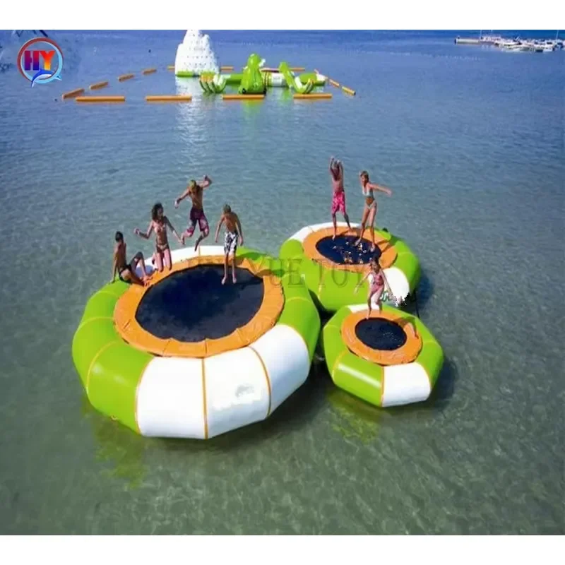 Inflatable Water Trampoline Mini Floating Bouncer Sea Doo Style Competitive Price for Water Park Lake Pool Summer Fun