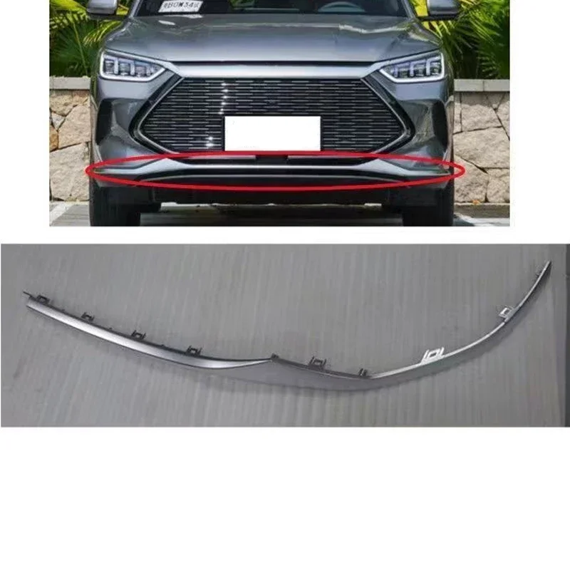 

New! For BYD song plus DMI BYD Atto silver decorative strip under the front bumper, electroplated bright strip below 3A3HA-28031