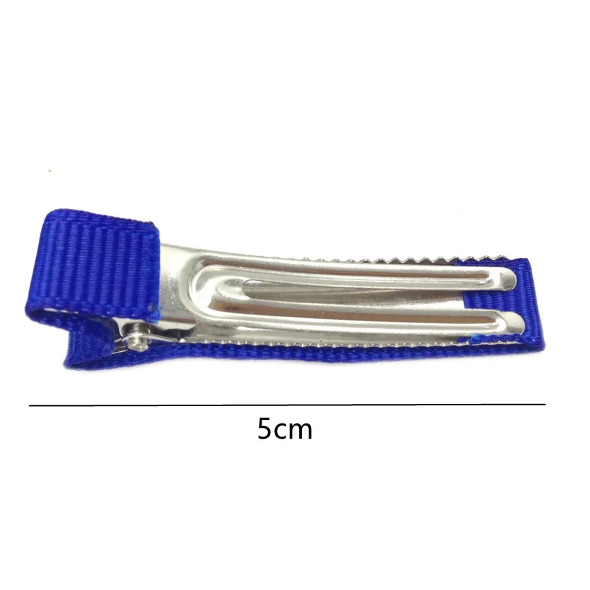 100 Stück Ripsband bedeckt Metall Alligator Haarspangen Mädchen Entenschnabel Haarnadeln Boutique Barrettes für DIY Haarschmuck – Detail 5