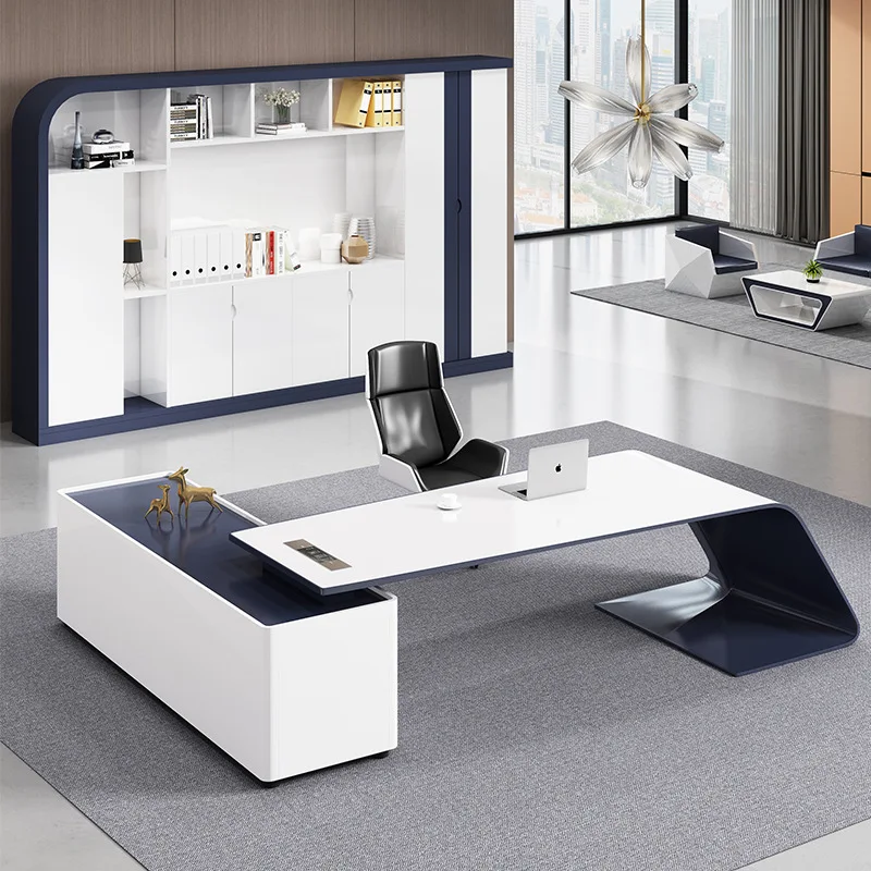 

LBZ12 Modern Design Office Boss Executive Desk Furniture With Storage Cabinet Director Manager Executive Table Office Furniture