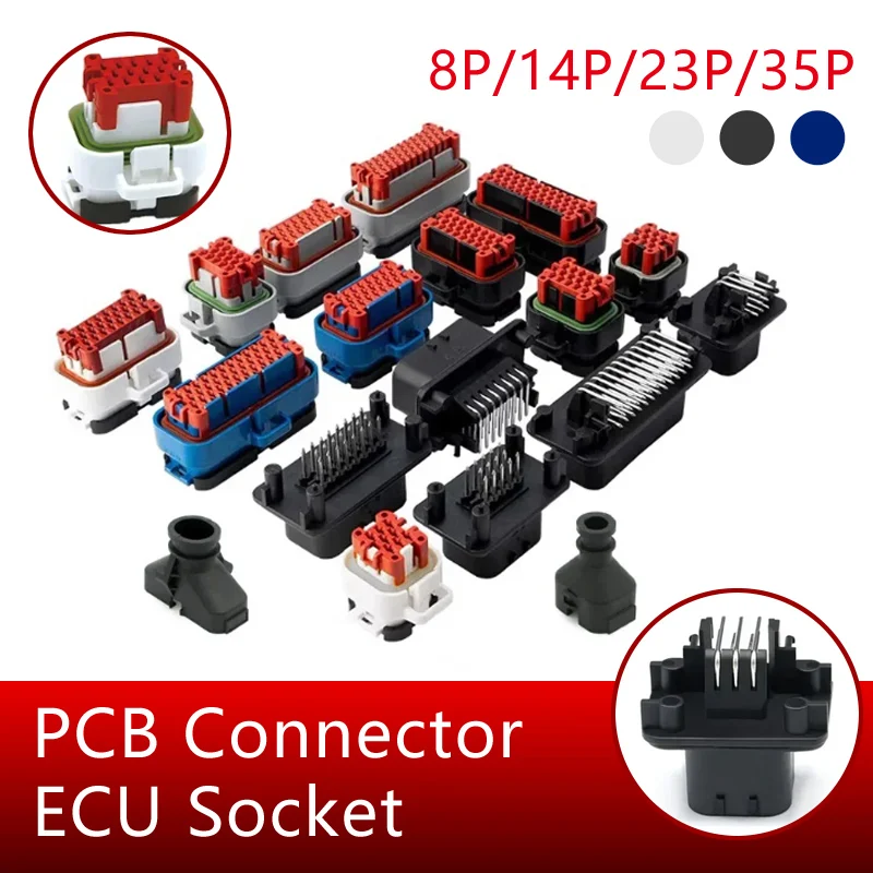 8/14/23/35 PIN/Way PCB Connector Sealed ASSY Waterproof Socket For Ecu Board End Wiring Plug 770680 776273-1 776164 2138529-1