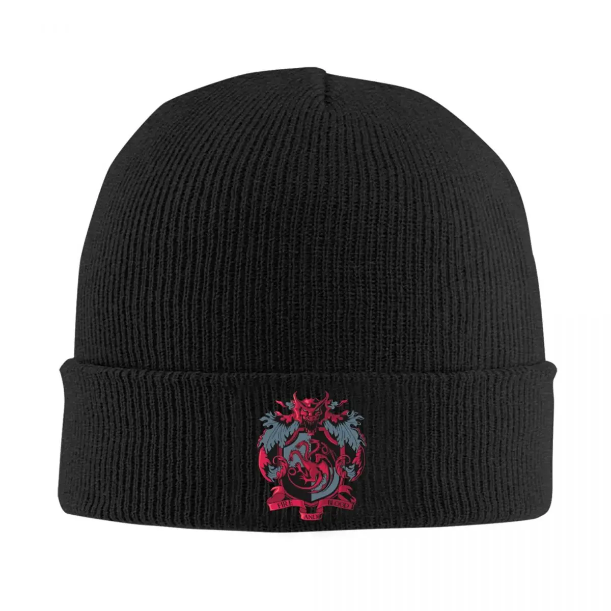 Red Dragon H-Houses Beanie Hats T-Targaryenes Cute Caps Men Women Unisex Kpop Knit Hat Autumn Design Warm Beanie Hat