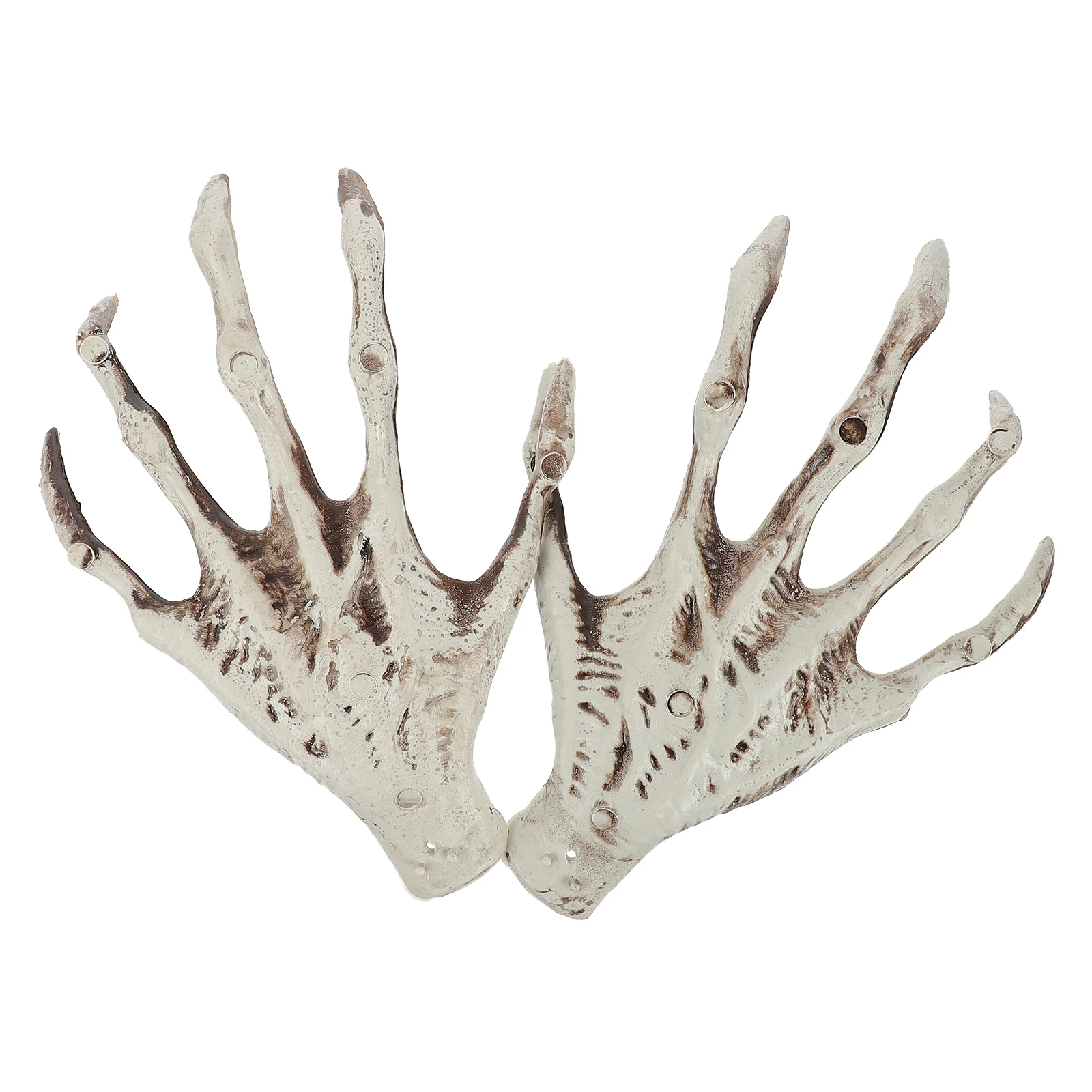

1 Pair Plastic Hand Decoration Vivid Color Creepy Scary Prank Prop For Halloween Party Haunted House Decorations