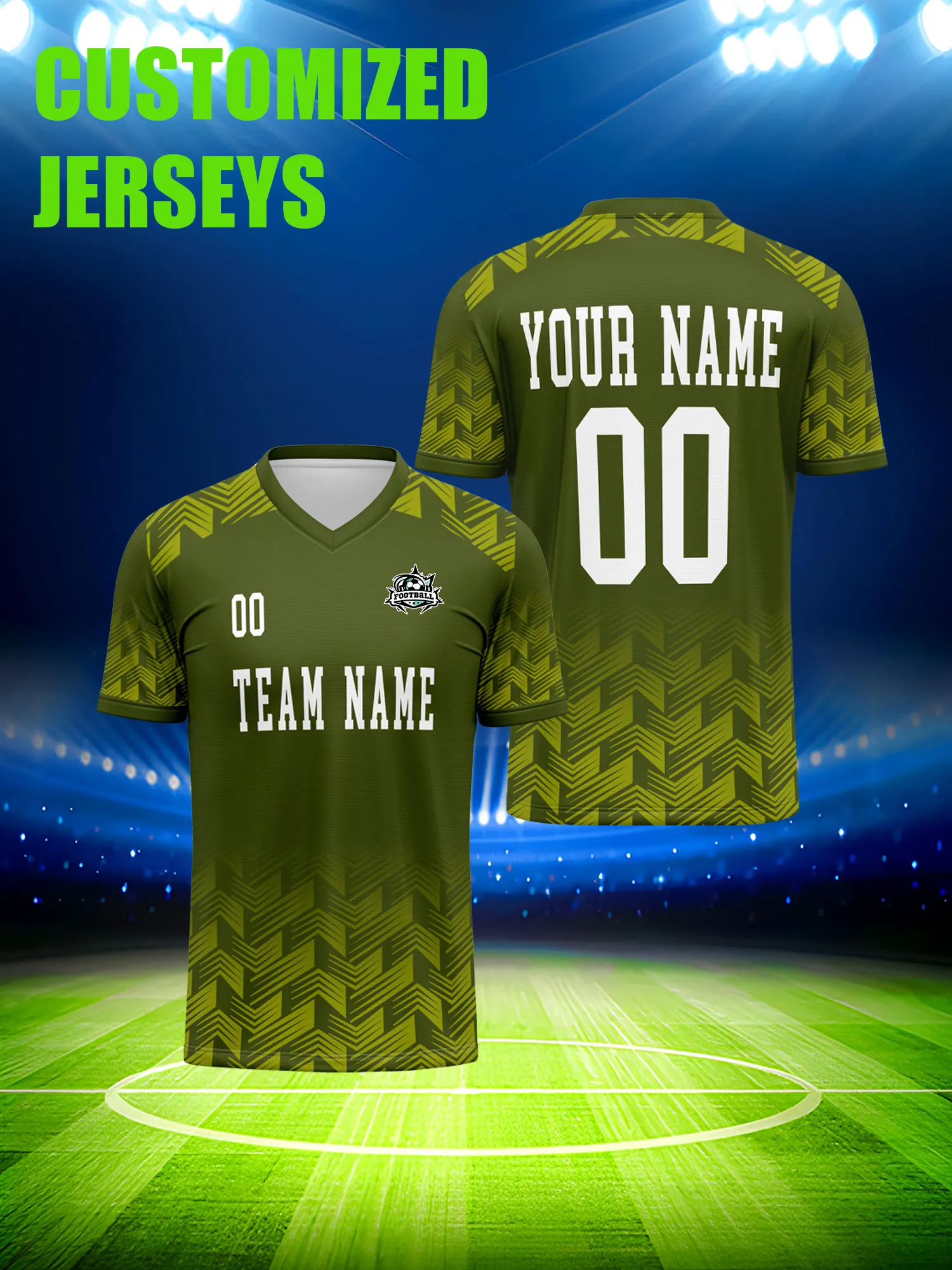 

Футбольная форма на заказ с индивидуальным изображением, номером и именем, уникальный графический дизайн, футбольная экипировка с уникальной печатью.