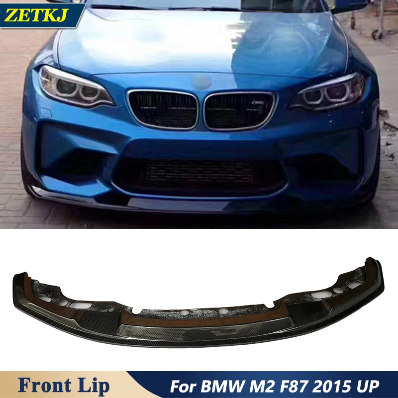 MT Style Carbon Fiber Material Front Bumper Chin Spoiler Lip For BMW M2 F87 Car Tuning 2015 Up