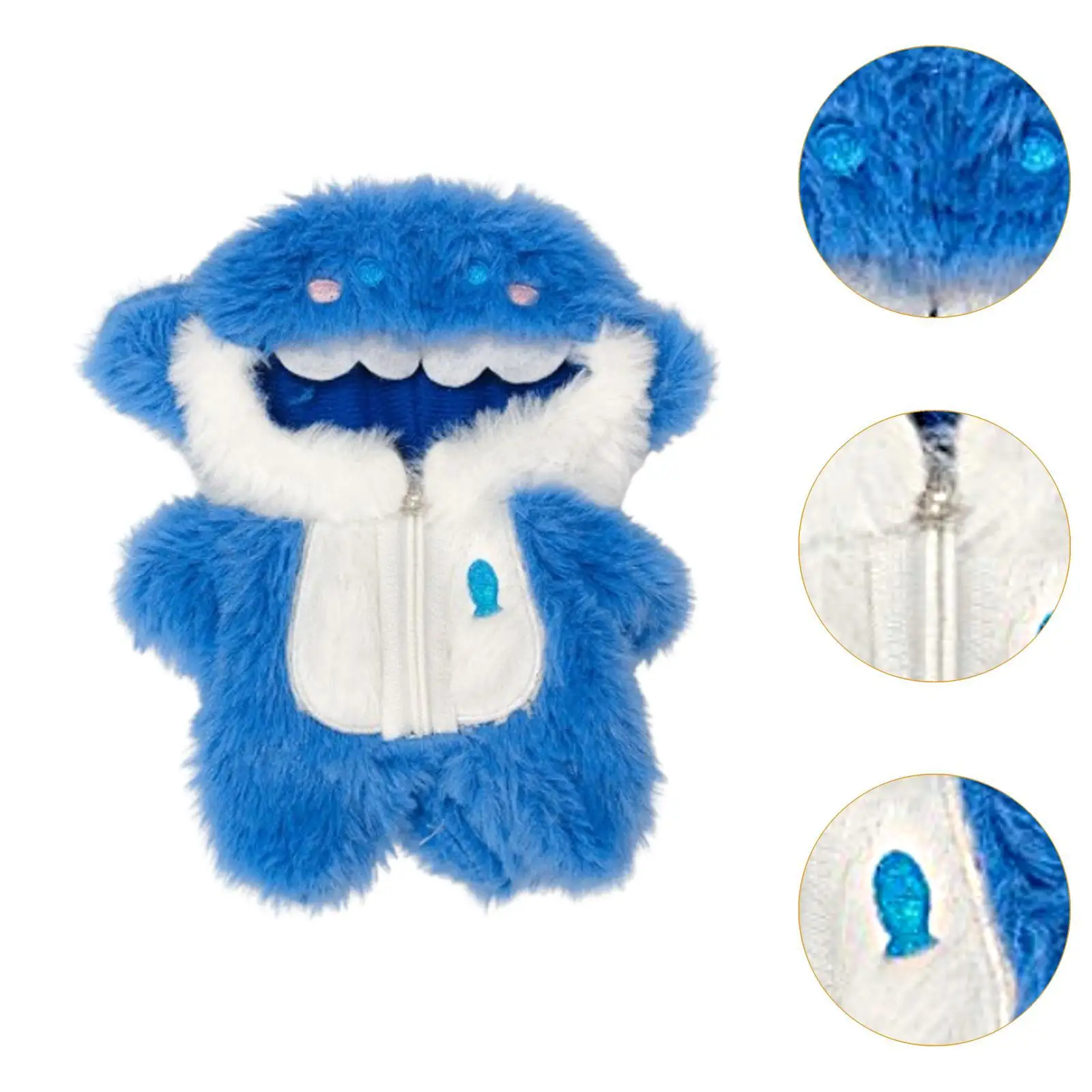 إكسسوارات ملابس بذلة القرش للدمى، ملابس مصغرة لدمى 15-17 سم تلبيس هدايا عيد الشكر