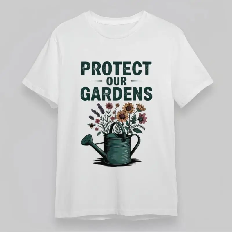 

Женская мягкая классическая футболка защищает лейку наши садов