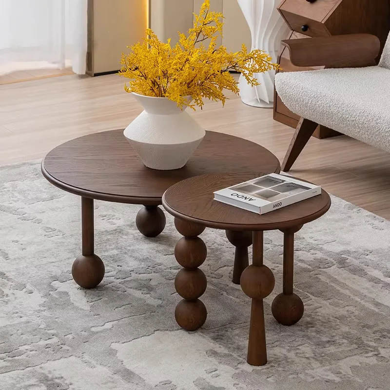 

New designer medieval coffee table modern simple household living room small apartment tea table