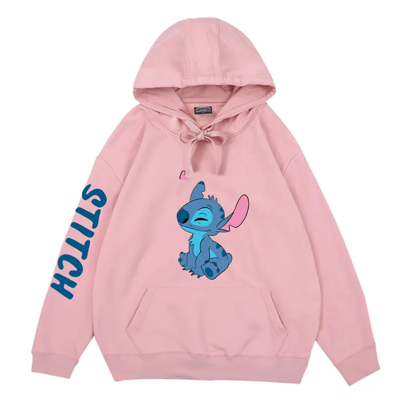 Disney Winter Couples Hoodie Stitch Sweater Loose Jacket Clothes Women\'s Tops