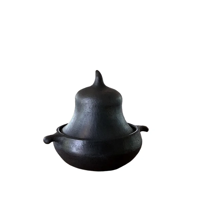 

Bell Taji pot, open flame, soup pot, stew pot, handmade earth pot.