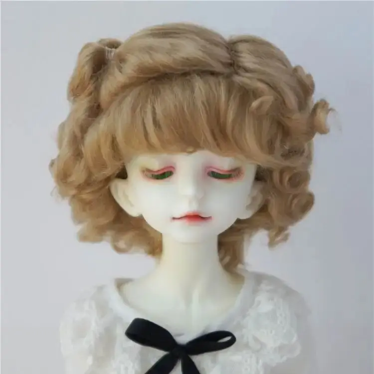JD250 Linda peluca de Mohair BJD OB11 YOSD MSD SD Blythe pelo de muñeca ondulado suave de tamaño 5-6 pulgadas a 10-11 pulgadas accesorios baratos