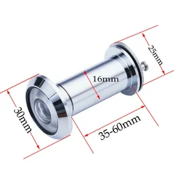 Door Peephole Door Viewer Furniture Hardware 200 Degree Adjustable Glass Lens Eye Sight Hole With Privacy Cover