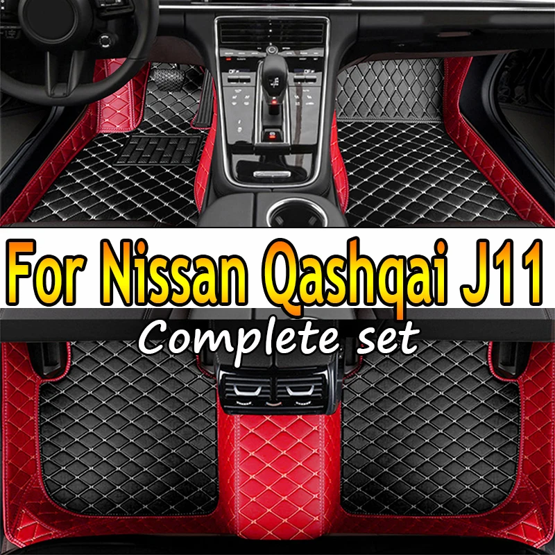 Tappetini per auto LHD per Nissan Qashqai J11 2022 2021 2020 2019 2018 2017 2016 2015 2014 tappeti Styling proteggi accessori tappeti