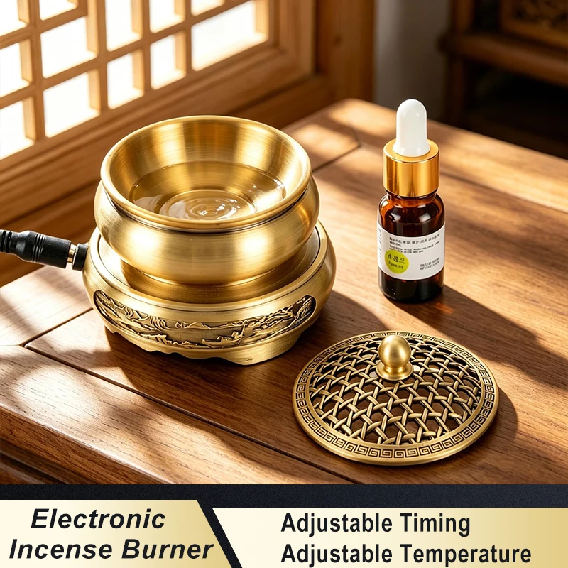Candle Making Thermometer - 220V Elektronischer Räucherstäbchenbrenner aus Messing, Ätherisches