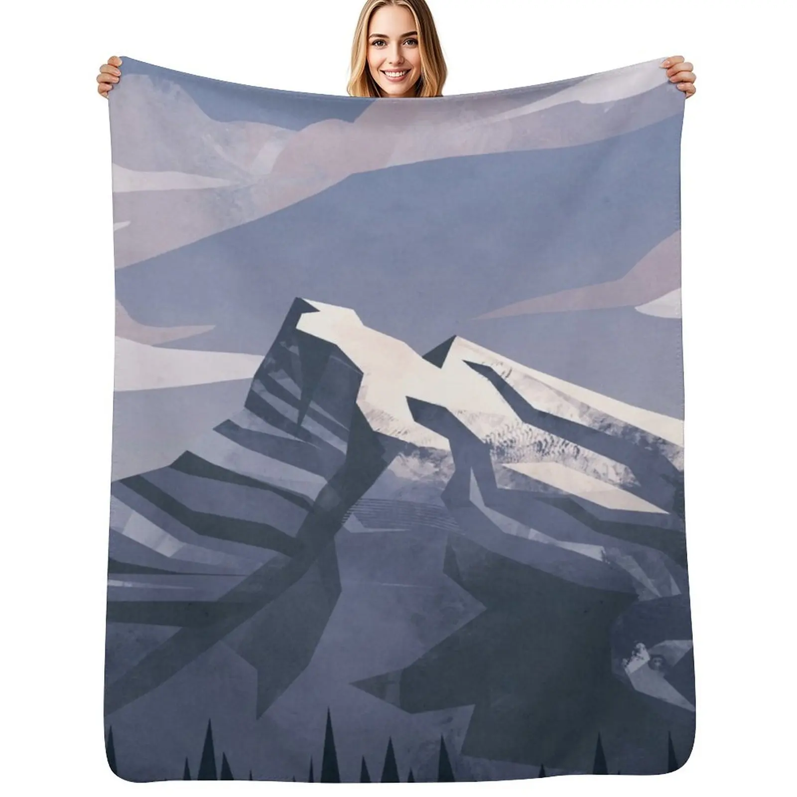 

Mountain Light Throw Blanket Bed linens Travel Comforter Beautifuls Blankets