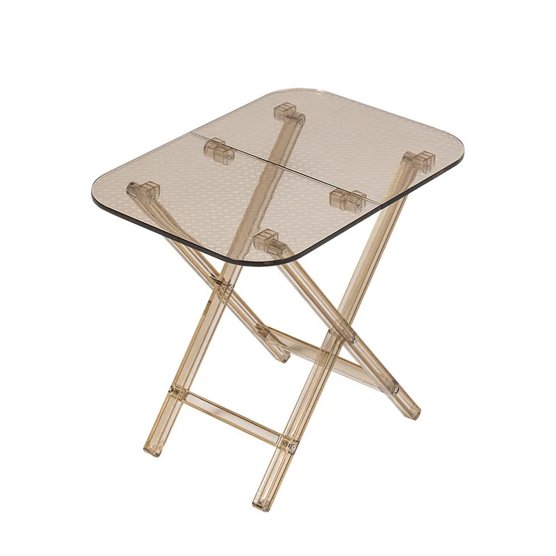 

Small coffee table mesh acrylic folding transparent apartment household