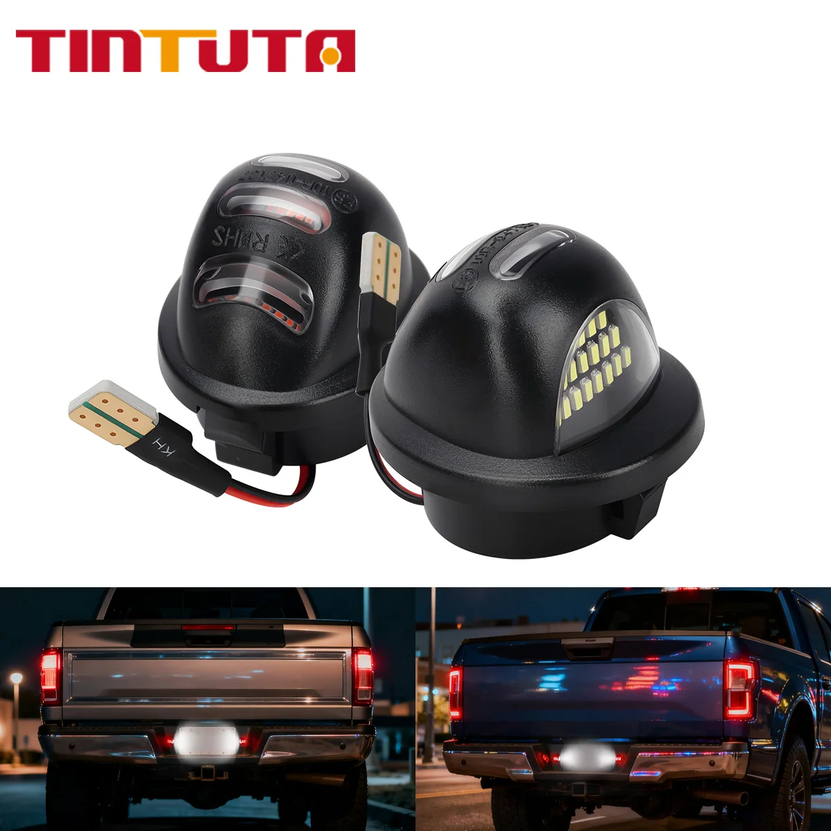 

2pcs Car LED License Plate Light Assembly For Ford F150 F250 F350 F550 Ranger Explorer Sport Bronco Expedition Excursion 12V