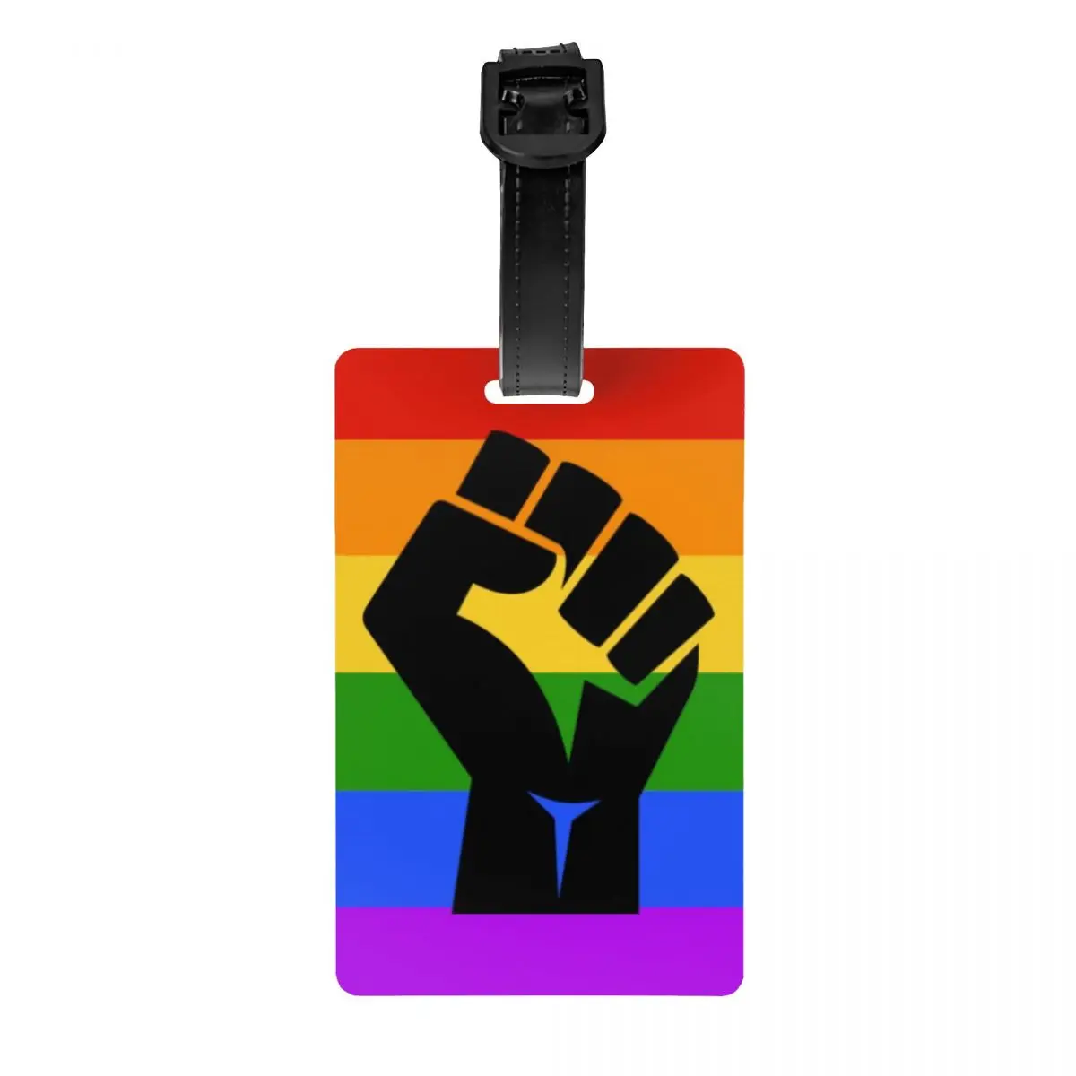 Black Lives Matter BLM Pride etiqueta de equipaje, etiqueta de identificación personalizada LGBT Rainbow, cubierta de privacidad