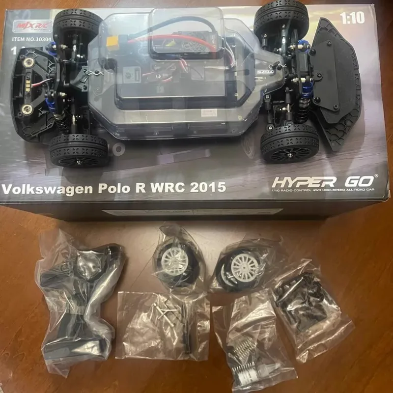 1/10 RC Rally Car Chassis Frame w/ Full Electronics, Complete Standard Original Accessories for MJX Hyper Go 10303 10304