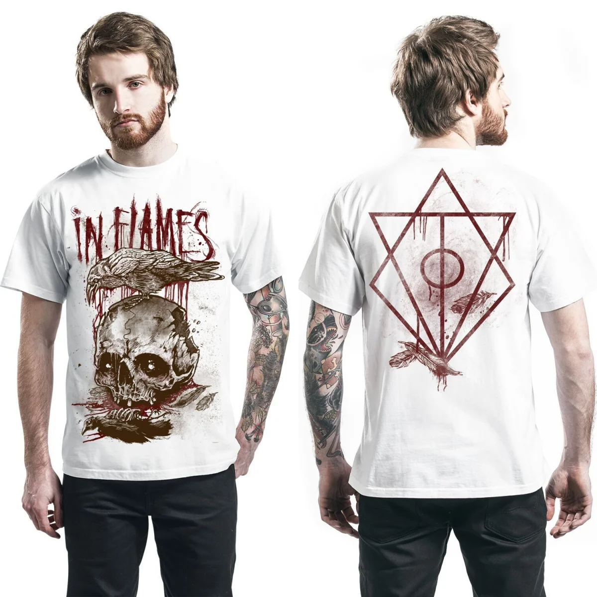 2026 In Flames Graphic Cotton T-shirt Unisex Summer Short Sleeve Fashion Brand Tee Luxury Casual Vintage Tees