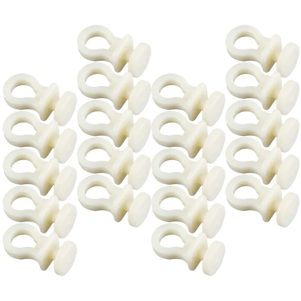 

50 шт. пластиковых роликов-глайдеров для карнизов, гладкие скользящие колесики для штор, аксессуары для раздвижных дверей и окон