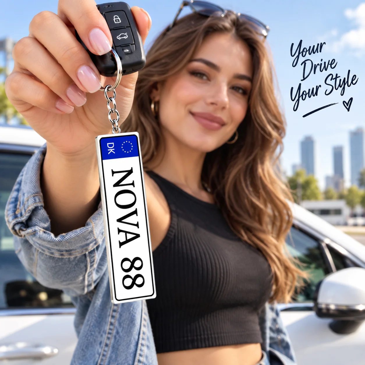 Custom Car License Plate Keychain