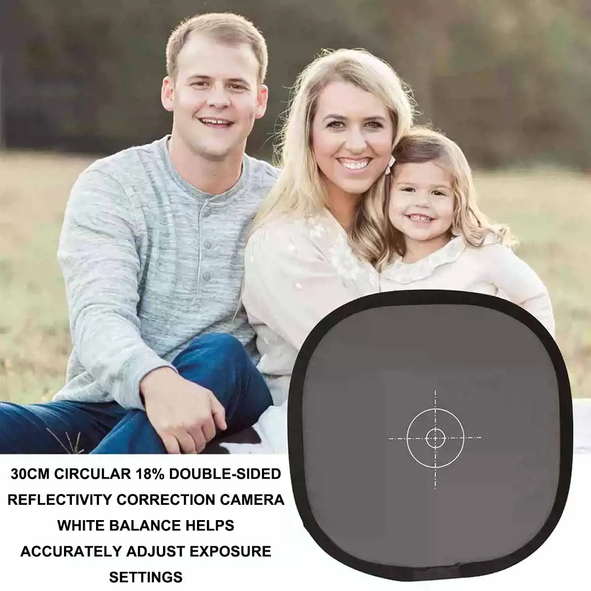 White Balance Double sided Gray Card 18% Photography Focus White Gray Board 30CM Focus Board Color Harmony