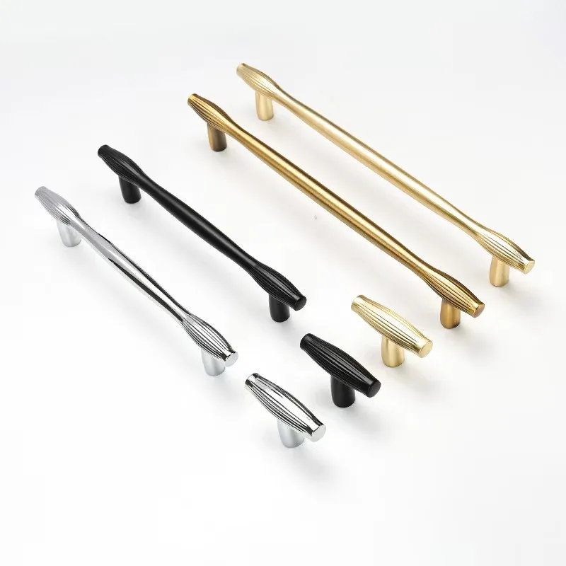 OK3-Modern Simple Cabinet Pulls Zinc Alloy Wardrobe Cabinet Drawer Light Luxury Solid Furniture Hardware Handle