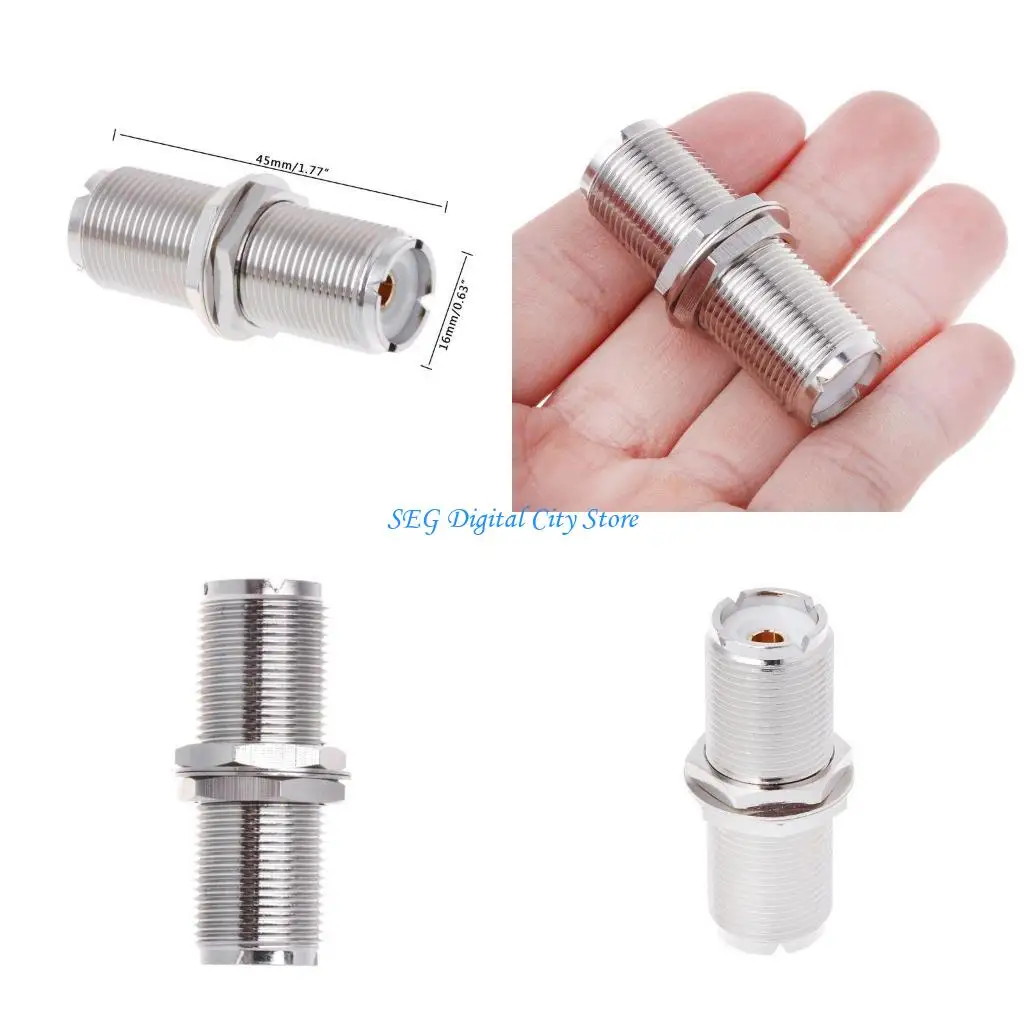 

U75B UHF SO239 Female To Female Nut Bulkhead Panel Mount Adapter Connector Strai