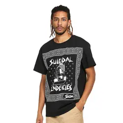 Suicidal Tendencies - Brick Logo Bandana T-Shirt Black  Tees Cotton Luxury brand vintage oversized