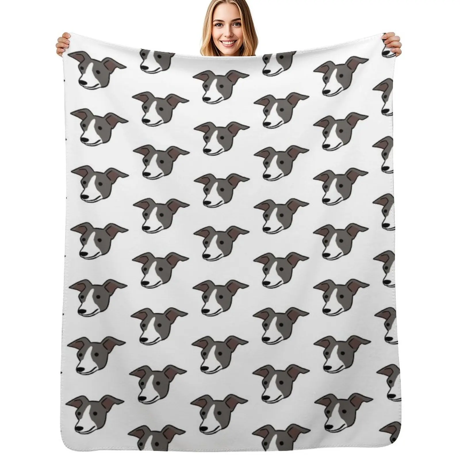 

Italian greyhound cute illustration Throw Blanket Softest Polar For Sofa Thin Blankets