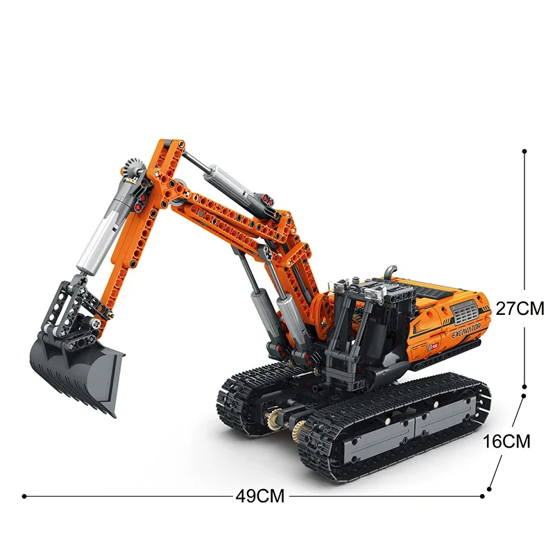 1106PCS Remote Control Excavator MOC Model Building Blocks Crawler Engineering Vehicle RC Car Assemble Bricks Toys Children Gift