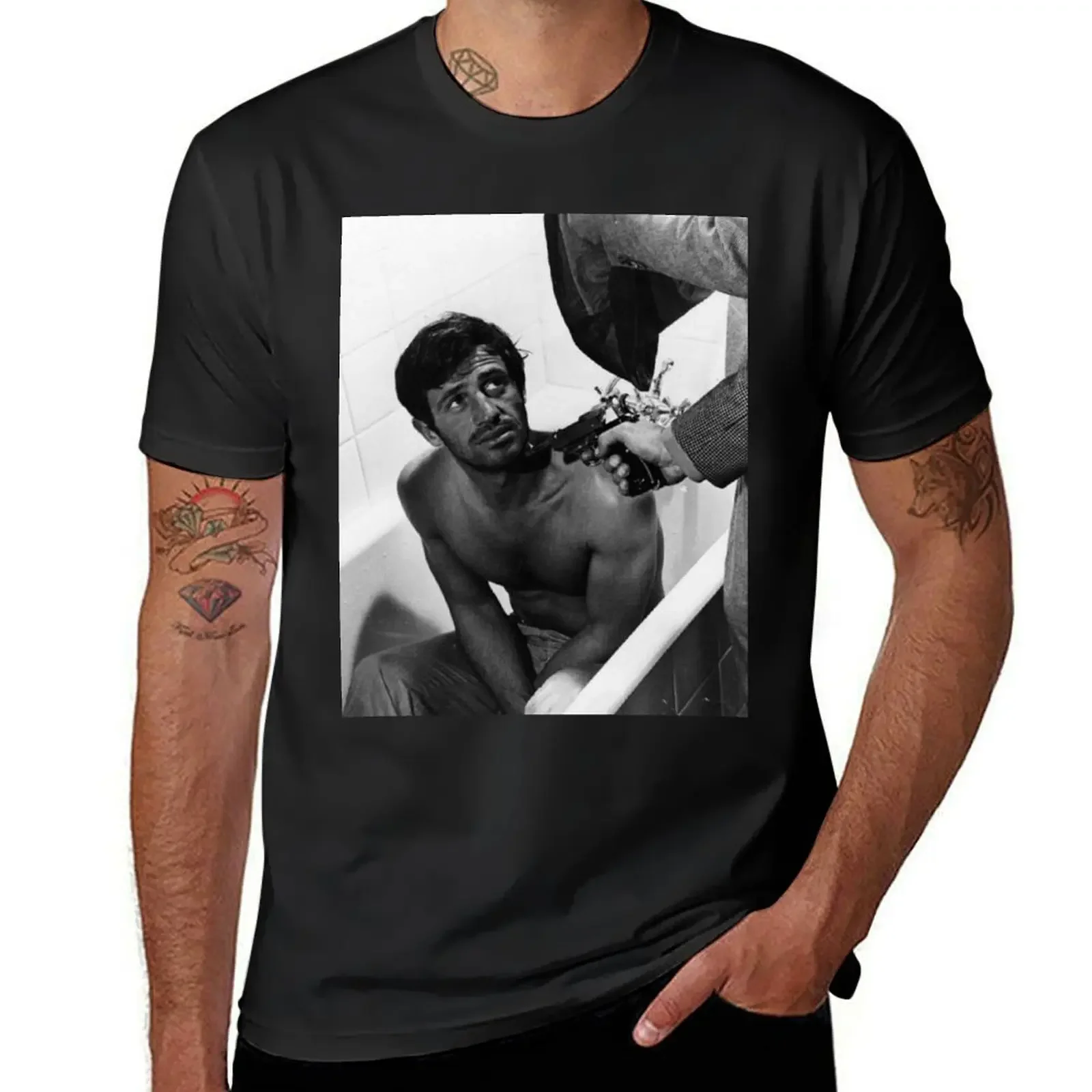 Jean Paul Belmondo T-Shirt plain graphic tee shirt oversizeds customizeds mens plain t shirts