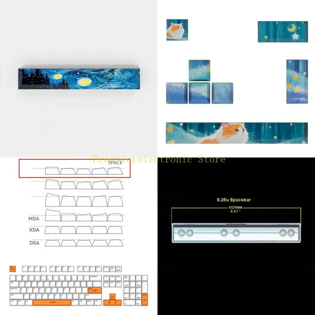 

G8DB 8Key Customed Механические клавиатуры клавишные клавиши ESC ESC ENTE 6.25U SPACE BAR PBT PBT Оригинальный профиль Новинка