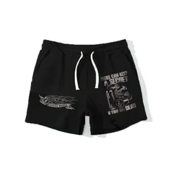 Pantalones cortos deportivos Hell Angel para hombre y mujer, Shorts con cordón elástico, diseño moldeador, 81