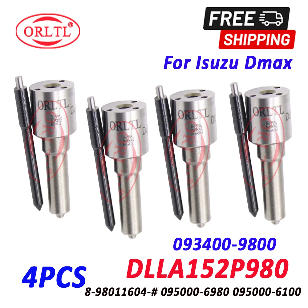 

ORLTL Dlla152p980 Common Rail Nozzle 093400-9800 Fuel Injector 8980116040 Dlla 152p 980 for Isuzu Dmax 095000-6980 095000-6100