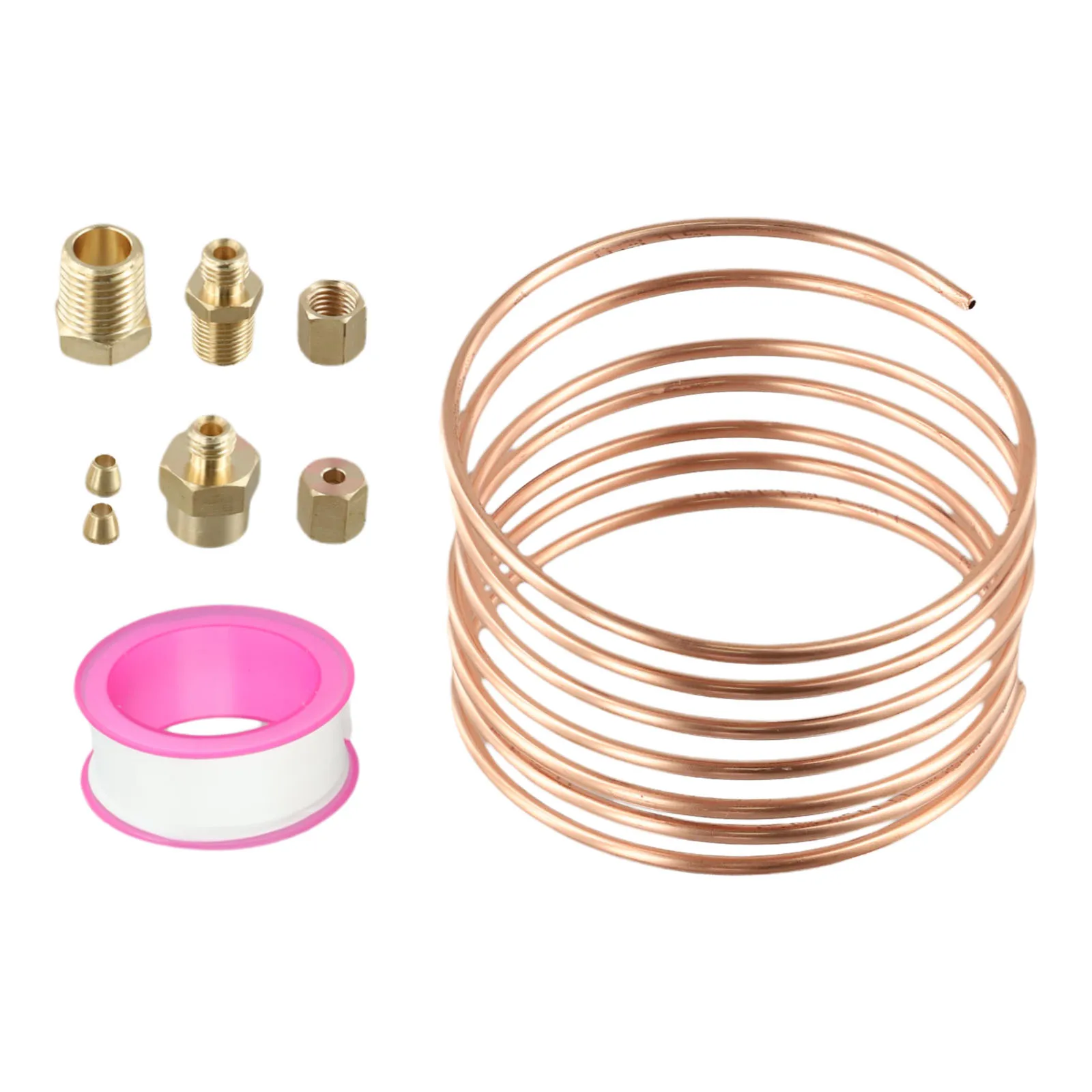 

72'' Oil Pressure Gauge Tube Kit Copper Tube And Threaded Parts Kit 1/4x1/8NPT High-selling Tool Accessories