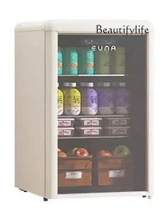 ice bar beverage cabinet transparent e-sports room air-cooled household small refrigerator refrigerated fresh-keeping cabinet